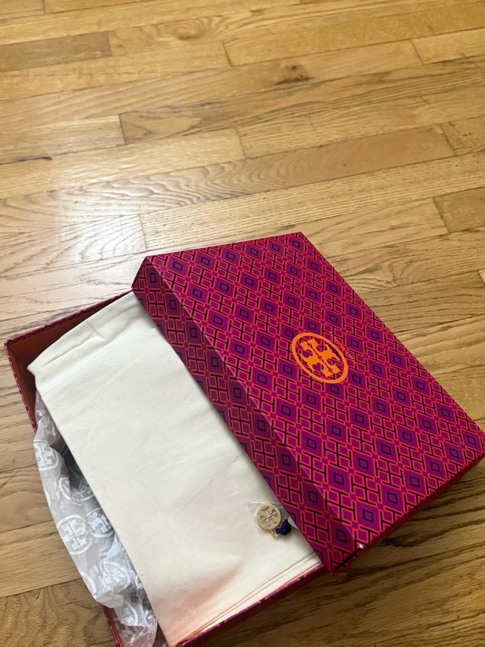 Tory Burch Patent Burgundy Slingback Pumps Wedge with Grosgrain Bow